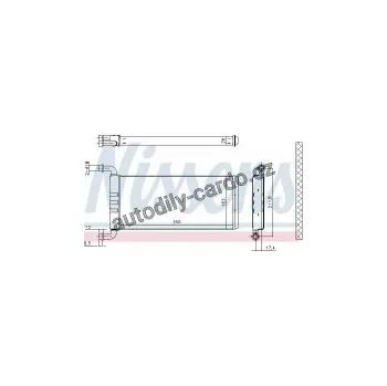 Chladič motoru Výměník tepla NISSENS 72041