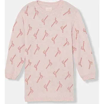 Dámské oblečení Dětské šaty s příměsí vlny Guess K5BK15.Z0870.9BYA růžová 03X, vel. 105-112