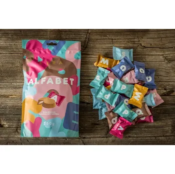 Čokoláda Lyra ALFABET Čokoládové košíčky s náplní 250 g