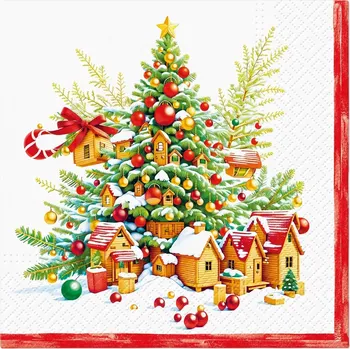 Papírový ubrousek Ubrousky PAW L 33x33cm Festive Joy Tree