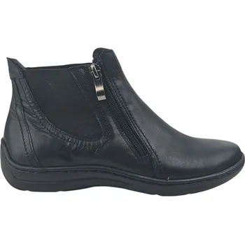 Dámská zimní obuv S 1189/F - 100 dámské černé zateplené kotníčkové boty 39