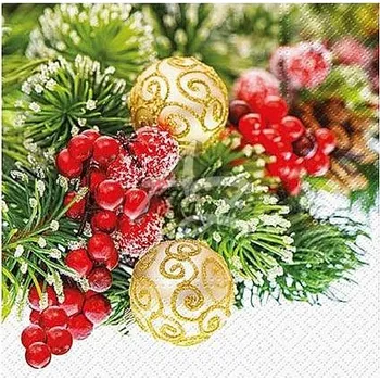 Papírový ubrousek ubrousky 33x33cm/20ks 3vrstvé Vánoce 2011137