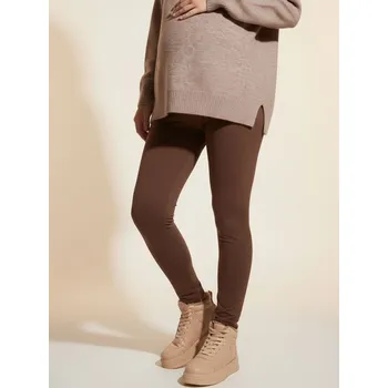 Sinsay - Bavlněné těhotenské legíny - tmavě hnědá - 1440O-89X - 1440O-89X-M