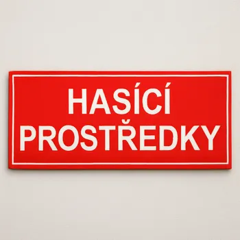 Hasicí prostředky Samolepka 210 x 80 mm tl. 0.1 mm - Kód: 05510