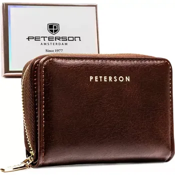 Peněženka Peterson Dámská peněženka PTN 010-HF Hnědá v krabičce RFID