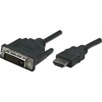 Video kabel Manhattan kabel HDMI na DVI-D, Dual Link, 1m, černá 322782