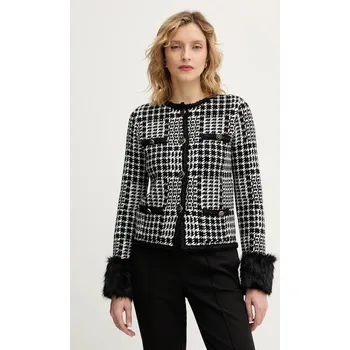 Dámské sako Sako s přídavkem vlny Twinset bílá barva, 252TT3040 00A, vel. XS