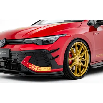 Tuning Maxton Design přítlačná křidélka předního nárazníku pro Volkswagen Golf GTI Mk8 Facelift, plast ABS bez povrchové úpravy, Clubsport