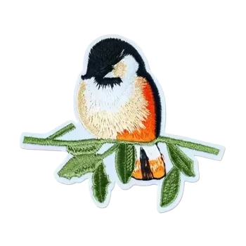 Nášivka Nažehlovací nášivka - ptáček na větvi (7,7 x 6,6 cm)