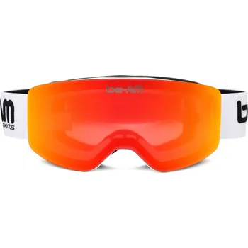 be-AM Lyžařské brýle SKI a SNB JUNIOR - bílá/červené sklo