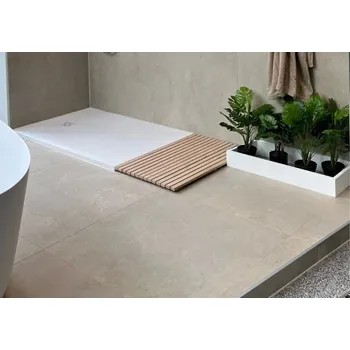 Sprchová vanička Sprchová vanička 80x120 cm, CONCEPT 200 litý mramor, samonosná, mat light dove grey