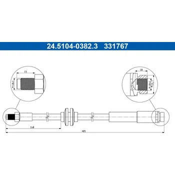 Brzdová hadice Brzdová hadice ATE 24.5104-0382.3