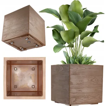 Květináč Květináč plast béžový Kadax 39 cm x 39 cm x 39,4 cm