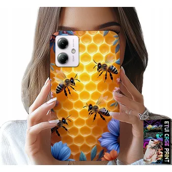 Pouzdro na mobilní telefon POUZDRO PRO MOTOROLA MOTO G54 5G - ZADNÍ POUZDRO S TĚSTOVINOU ZADNÍ KRYT MEDOVÁ PLÁSTEV HIVE