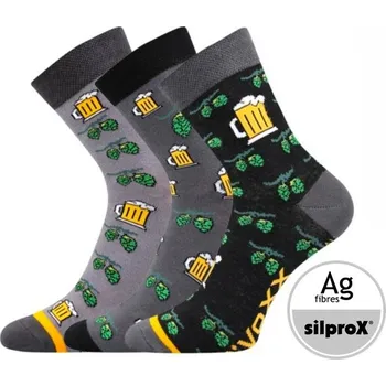 Pánské ponožky VOXX Ponožky pánské letní PIVOXX vtipné s obrázky PIVA mix 3 - 3 páry Velikosti ponožek: 43-46