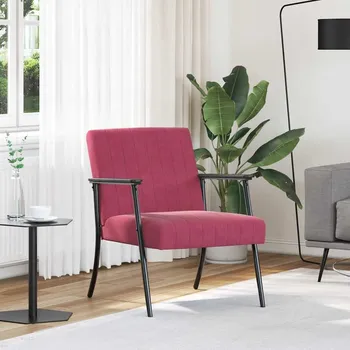 Křeslo vidaXL křeslo Víno Červené 59 x 75 x 78 cm samet