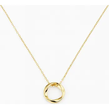 Náhrdelník Stříbrný náhrdelník s motivem nepravidelného kruhu Mobius - Zlacená