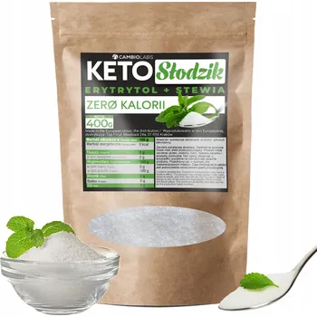 Přisada na vaření a pečení ERYTHRITOL STEVIA přírodní sladidlo bez kalorií a cukru KETO, pro diabetiky