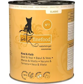 Krmivo pro kočku Catz Finefood krmivo mokré krmivo s telecím masem 0,8 kg