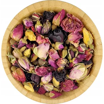 Jedlá dekorace na dort Sušené poupata růží směs 100g - Jedlé květy - Růže Mix - Bylinný Dvůr
