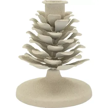 Svícen Kovový svícen Pigna 11 cm krémový