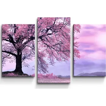 Obraz Sablio Obraz - 3-dílný Růžový strom - 75x50 cm