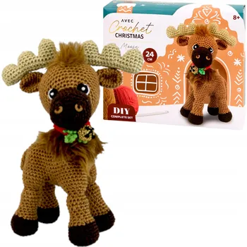 Obraz HÁČKOVÁNÍ PŘÍZE HÁČEK HÁČEK DIY VÁNOČNÍ LOS 24 CM