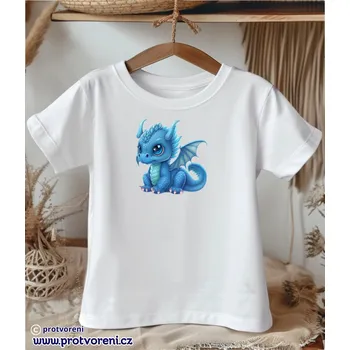 Dětská móda Trička s potiskem Tričko s potiskem, dětské, MODRÝ DRÁČEK, 1 ks zvolte VELIKOST textilu ZDE:: 3/4 let Beagle