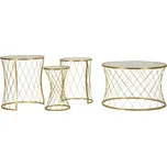 Sada 4 ks konferenčních stolků Noah zlatá