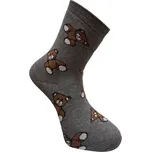 Aura Via Veselé ponožky termo medvídci šedé 35-38