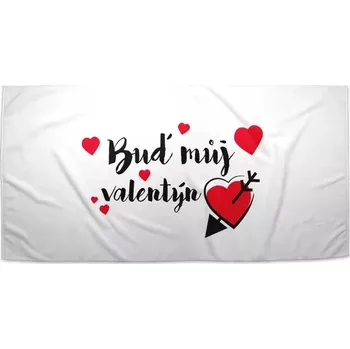 Sablio Ručník Buď můj Valentýn - 50x100 cm