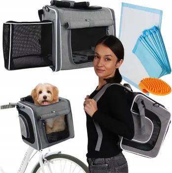 přepravka pro zvíře Přepravka pro psa Wobell šedá univerzální 59 cm x 26 cm x 34 cm