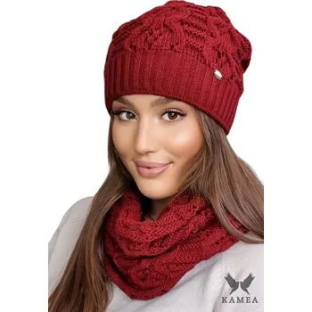Čepice Kamea zimní čepice beanie červená, univerzální velikost (54-60)