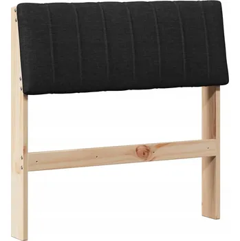 Čalouněné čelo postele Černá 80 cm Masivní borové dřevo