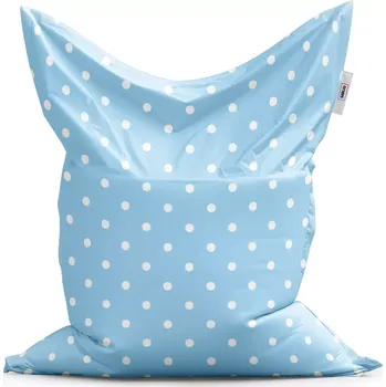 Sedací pytel Sablio Sedací vak Classic Bílé tečky na modré - 150x100 cm