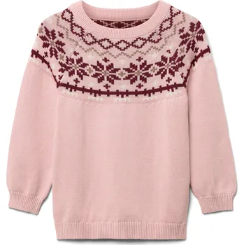 Dívčí oblečení 715331 - Tchibo - Dětský pletený svetr - pro dívky - vel. 86/92 - barva: béžová