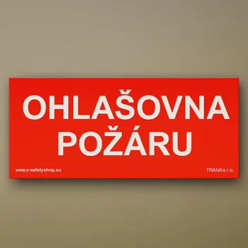 Ohlašovna požáru (doplňkový text) Samolepka 150 x 50 mm tl. 0.1 mm - Kód: 05666