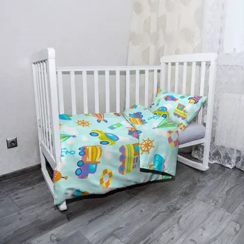 Povlečení Sablio Mikroplyšové dětské povlečení do postýlky Autíčka - 100x135 / 40x60