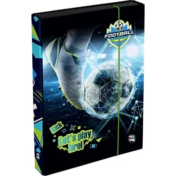 desky na sešit Box na sešity A5 Jumbo fotbal s gumičkou