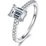 MN004-52 Stříbrný zásnubní prsten moissanit, vel. 52