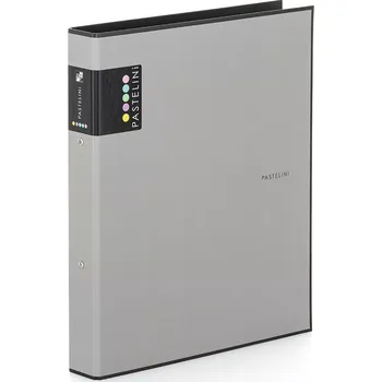 Pořadač A4 PASTELINI, šedý, 2kroužkový laminovaný