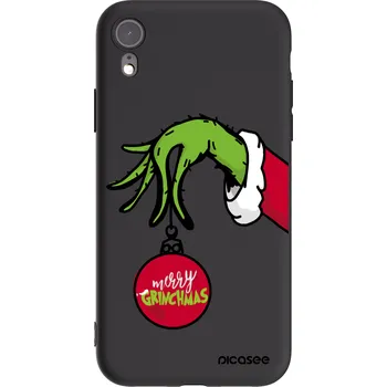 Pouzdro na mobilní telefon Picasee silikonový černý obal pro Apple iPhone XR - Grinch