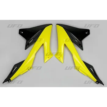 Autodíl UFO kryty chladiče SUZUKI RMZ 250 19-23, RMZ 450 18-23 barva (žlutá/černá) (UFO kryty chladiče SUZUKI RMZ 250 19-23, RMZ 450 18-23 barva (žlutá/černá))
