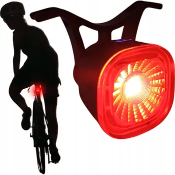 Cyklosvítilna Zadní světlo na kolo LED USB s brzdovým světlem a senzorem STOP