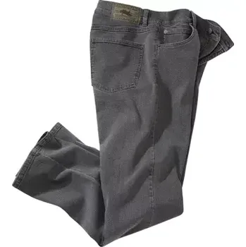 Pánské džíny Atlas For Men Šedé strečové džíny Regular, Šedá , Velikost 66 M2114