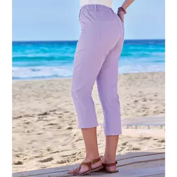 Atlas For Men 7-8 tregíny ze strečového kepru šeříkové barvy, Fialová, Velikost 52 ZS207