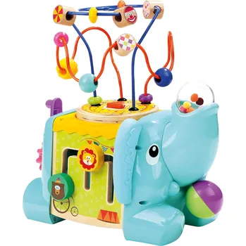 Dřevěná hračka Bino Motorická kostka slon 27cm