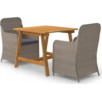 Zahradní sestava Sada zahradního nábytku dřevěná VidaXL hnědá 3 ks