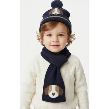 Čepice Mayoral Sada čepice a šál 10018 Modrá 12M