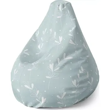 Sedací pytel Sablio Sedací vak Pear Bílé lístky - 70 x 95 x 15 cm